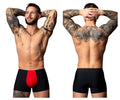 Male Power 154-300 Hot Mesh Pouch Short Color Black-Red