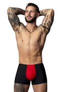 Male Power 154-300 Hot Mesh Pouch Short Color Black-Red