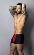 Male Power 154-300 Hot Mesh Pouch Short Color Black-Red