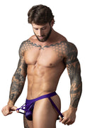 Male Power 350-302 Eggplant Crossover Jock Color Plum