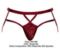 Male Power 394-289 Lucifer Strappy Jock Color Burgundy