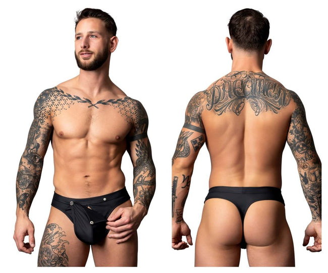 Male Power 410-298 Oh Snap Snap off Thong Color Black