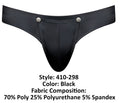 Male Power 410-298 Oh Snap Snap off Thong Color Black