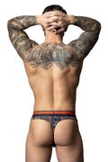 Male Power 412-299 Soo Cumfy Thong Color Navy-Orange
