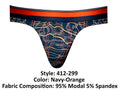 Male Power 412-299 Soo Cumfy Thongs Color Navy