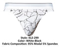 Male Power 412-299 Soo Cumfy Thong Color White-Black