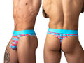 Male Power 412-306 So Comfy Gingham Thong in Gingham Print Color Gingham Print