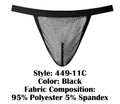 Male Power 449-11C Fishnet 2 G-String Color Black
