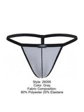 Pikante Mens Underwear PIK 26095 Nut G-String color Gray Color Gray