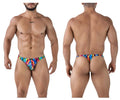 Xtremen 91247 Printed Thongs Color Waves