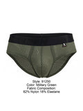 Xtremen 91250 Microfiber Mesh Briefs Color Military Green