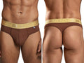 Xtremen 91253 Mens Underwear Microfiber Thongs Sleek and Supportive Color Chocolate