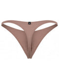 Xtremen 91254 Mens Underwear Sleek Microfiber Thongs Color Khaki