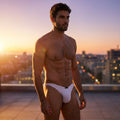Xtremen 91255 Mens Underwear Sleek Microfiber Bikini Color White