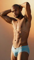 Xtremen 91260 Men's Underwear Modern Athletic Microfiber Briefs Color Light Blue