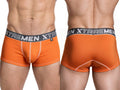 Xtremen 91265 Men's Underwear Sleek Microfiber Stretch Trunks Color Orange