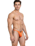 Xtremen 91266 Men's Underwear Sleek Microfiber Thongs Color Orange