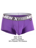 Xtremen 91274 Men's Underwear Microfiber Trunks for Daily Support Color Purple