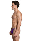 Xtremen 91275 Men's Underwear Sleek Microfiber Thongs Color Purple