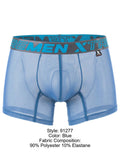 Xtremen 91277 Men's Underwear Microfiber Mesh Boxer Briefs Color Blue