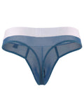 Xtremen 91278 Men's Underwear Breathable Microfiber Mesh Thongs Color Blue