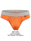 Xtremen 91281 Men's Underwear Sleek Microfiber Thongs Color Orange