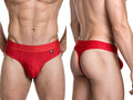 Xtremen 91281 Men's Underwear Sleek Microfiber Thongs Color Red
