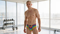 Xtremen 91283 Rainbow Printed Microfiber Briefs Color Cloud