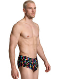 Xtremen 91283 Rainbow Printed Microfiber Briefs Color Mushroom