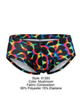 Xtremen 91283 Rainbow Printed Microfiber Briefs Color Mushroom