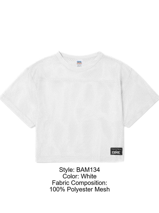 BIKE Athletic BAM134 Short Sleeve Practice Jersey Color Color White