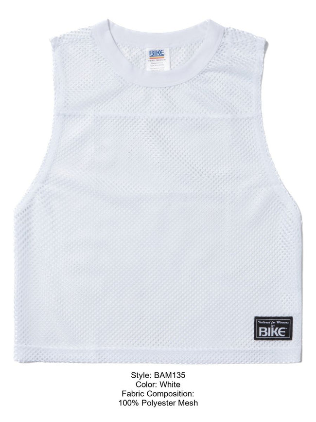 BIKE Athletic BAM135 Sleeveless Practice Jersey - Performance Color White