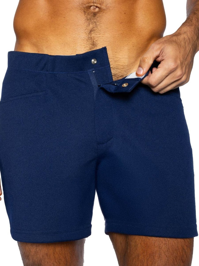 BIKE Athletic BAM207 Coaches Short 5 inch Inseam Color Color Navy