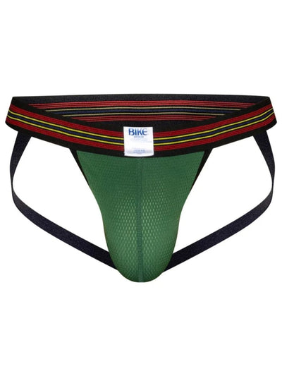 BIKE Athletic BAS305 Men's Underwear Performance Mesh Jockstrap Color Green