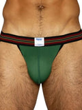BIKE Athletic BAS305 Men's Underwear Performance Mesh Jockstrap Color Green