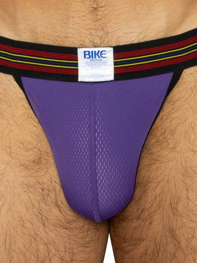 BIKE Athletic BAS305 Men's Underwear Performance Mesh Jockstrap Color Purple