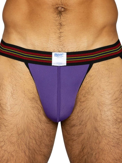 BIKE Athletic BAS305 Men's Underwear Performance Mesh Jockstrap Color Purple