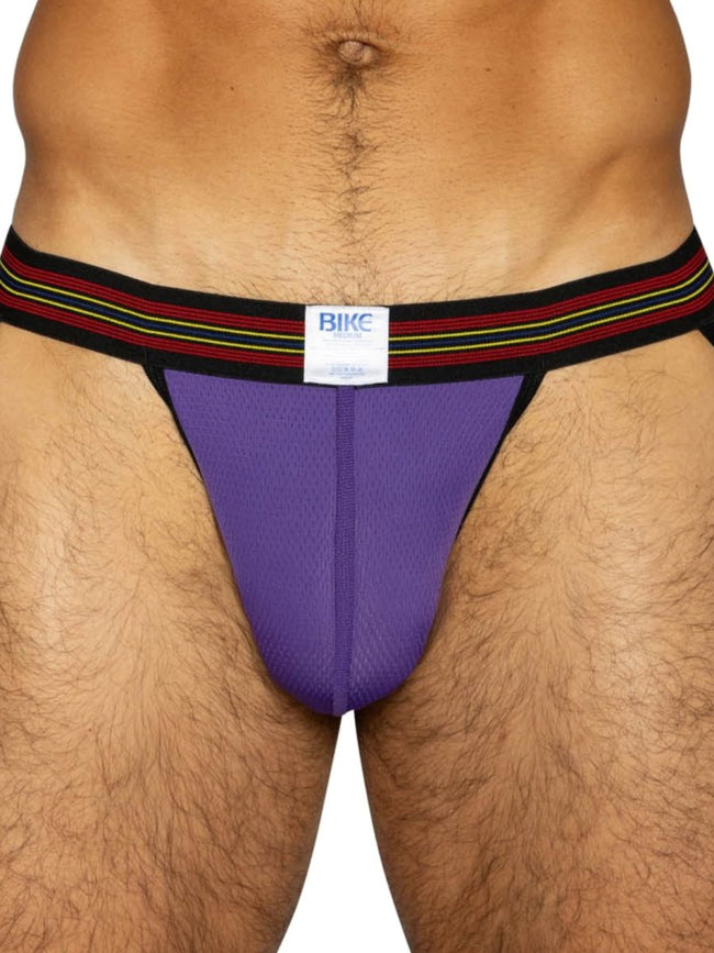 BIKE Athletic BAS305 Men's Underwear Performance Mesh Jockstrap Color Purple