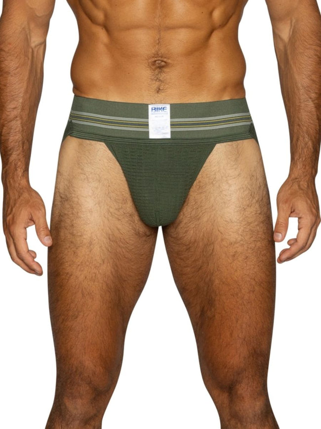 BIKE Athletic BAS306 Men's Underwear Original Number 10 Jockstrap Color Olive