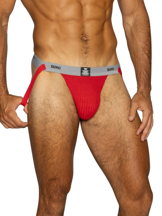 BIKE Athletic BAS308 Men's Underwear Swimmer Athletic Jockstrap Color Red