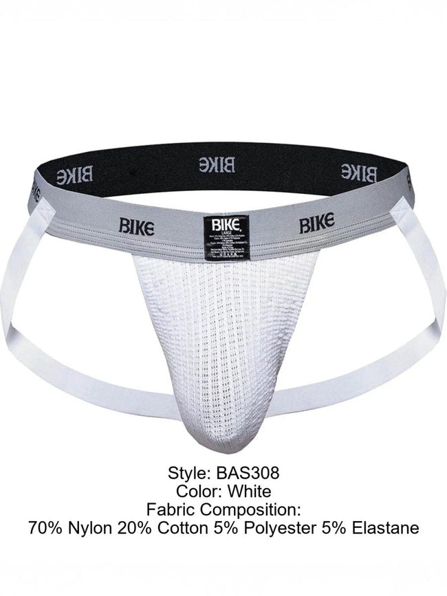 BIKE Athletic BAS308 Men's Underwear Swimmer Athletic Jockstrap Color White