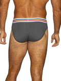 BIKE Athletic BAS327 Men's Underwear Stretch Cotton Brief Color Charcoal