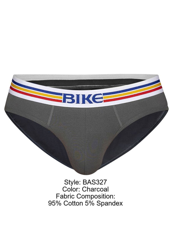 BIKE Athletic BAS327 Men's Underwear Stretch Cotton Brief Color Charcoal