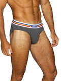 BIKE Athletic BAS327 Men's Underwear Stretch Cotton Brief Color Charcoal