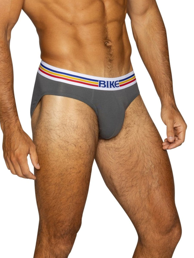 BIKE Athletic BAS327 Men's Underwear Stretch Cotton Brief Color Charcoal