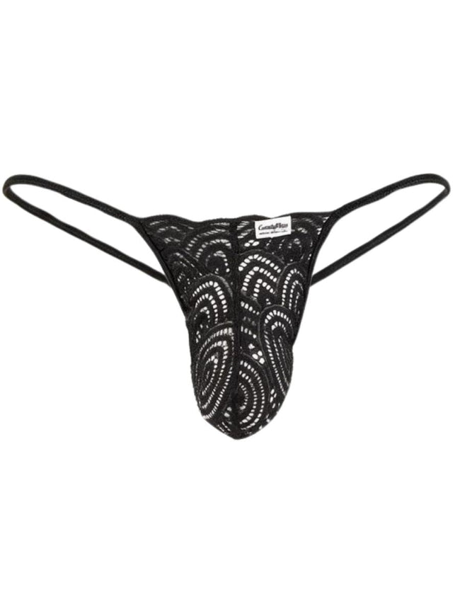 CandyMan 95000 Men's Underwear Seductive Lace Thongs Color Black