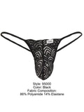 CandyMan 95000 Men's Underwear Seductive Lace Thongs Color Black