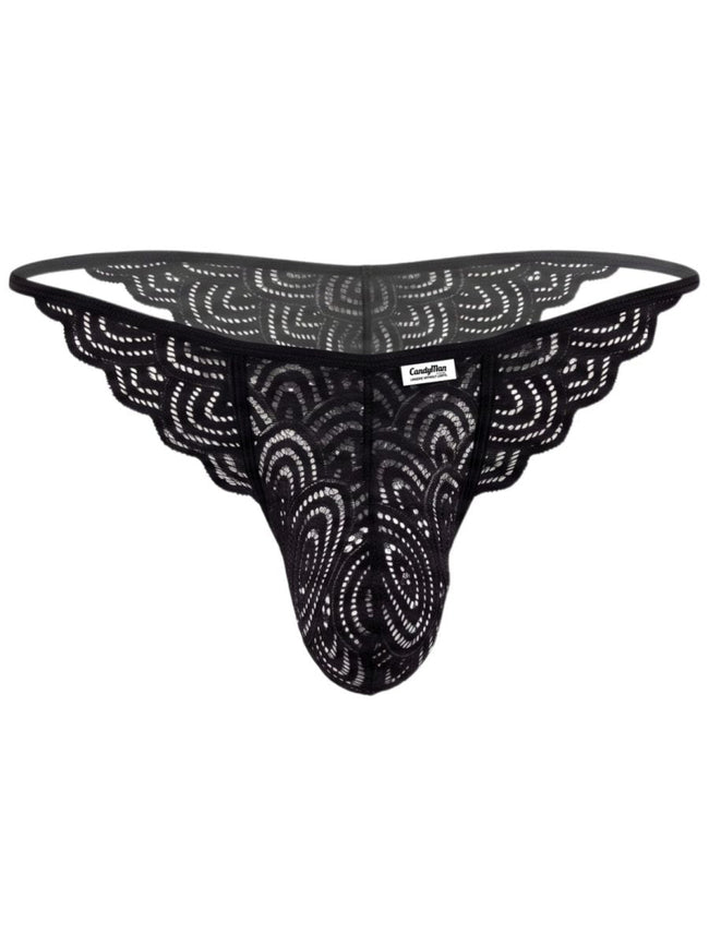 CandyMan 95002 Men's Underwear Seductive Lace Briefs Color Black