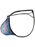 CandyMan 95004 Men's Underwear Stylish Mesh Thongs Color Printed Blue