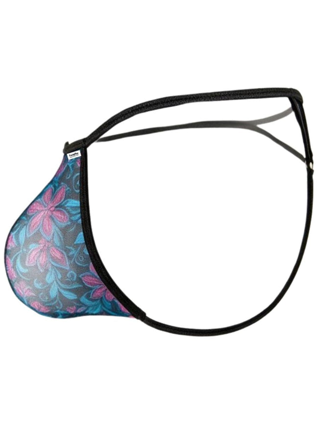 CandyMan 95004 Men's Underwear Stylish Mesh Thongs Color Printed Blue